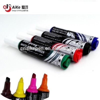 Push-Button Jumbo white board Markers Low order/chisel tip assorted color